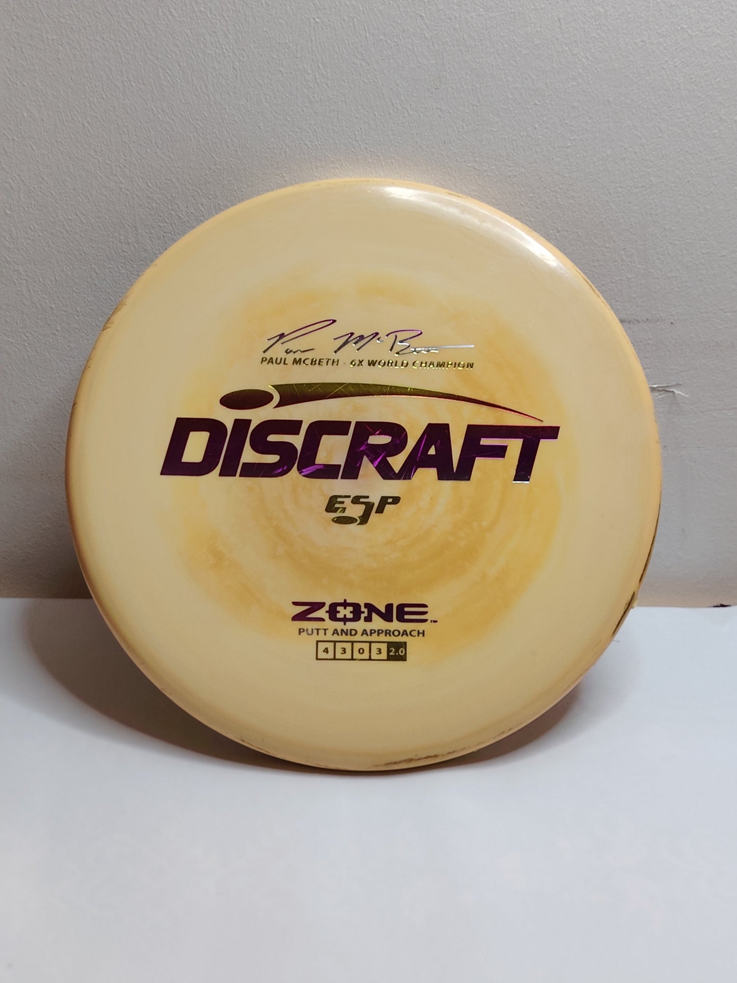 Discraft Zone (ESP – Paul McBeth 6X) – Beige ~176g