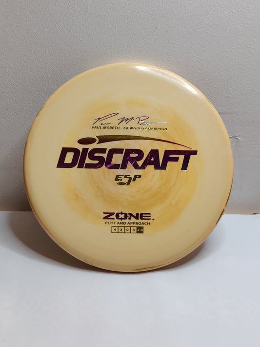 Discraft Zone (ESP – Paul McBeth 6X) – Beige ~176g