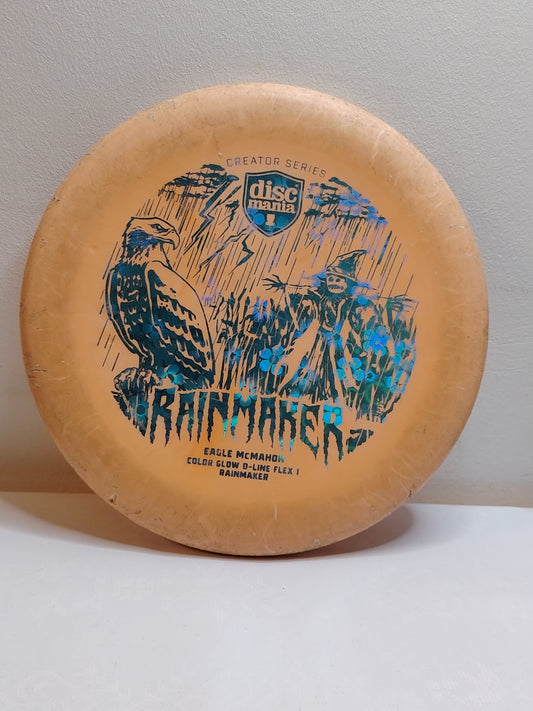 Discmania Rainmaker – Eagle McMahon Color Glow D-Line Flex 1 (Oranssi, Kunto C+)