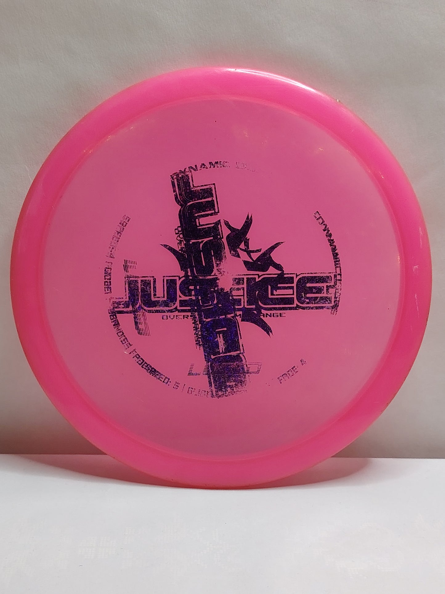 Dynamic Discs Justice – Lucid, Misprint, Pinkki, 171 g, Kunto: B