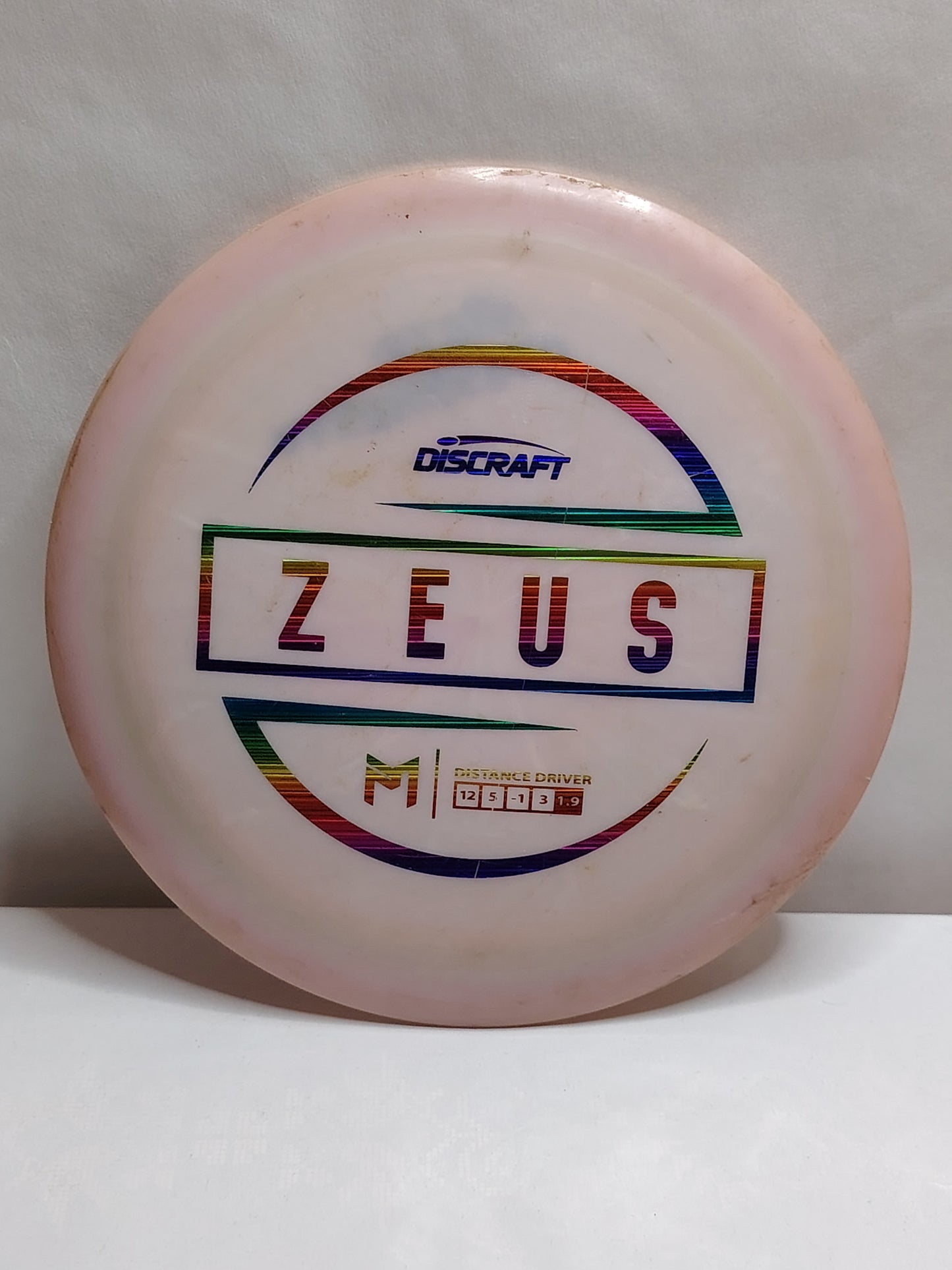 Discraft ESP Zeus – Paul McBeth Signature, Vaalea, 167–169 g, Kunto: B+