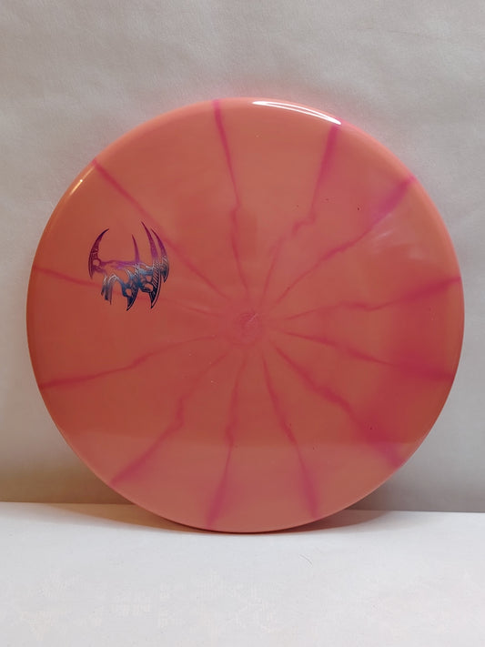 Discmania Lux Vapor P4 – Mini Razor Claw Stamp, Oranssi/Pinkki, 175 g, Kunto: Käyttämätön
