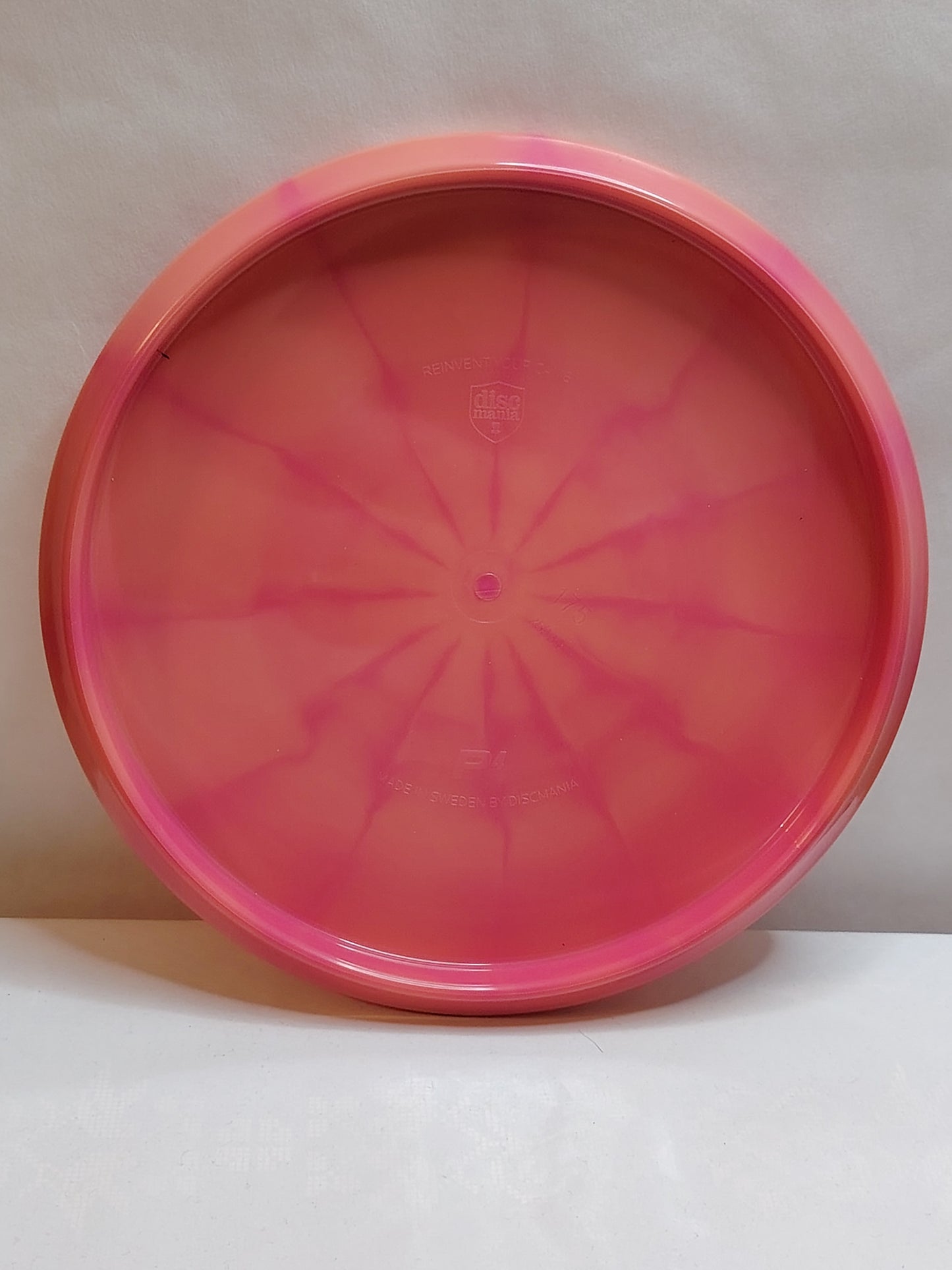 Discmania Lux Vapor P4 – Mini Razor Claw Stamp, Oranssi/Pinkki, 175 g, Kunto: Käyttämätön