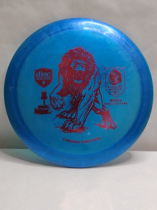 Discmania Chroma Function – European Amateur Open 2024, Sininen, 176 g, Kunto: B+
