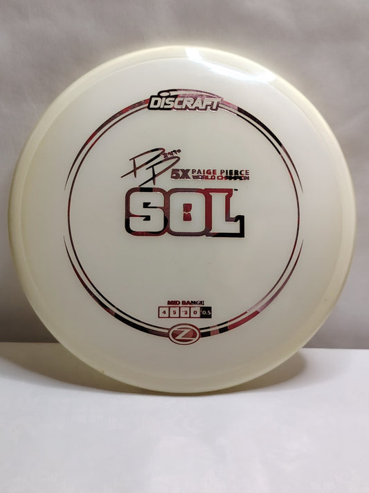 Discraft Z Sol – Paige Pierce Signature, Valkoinen, 170–172 g, Kunto: A-