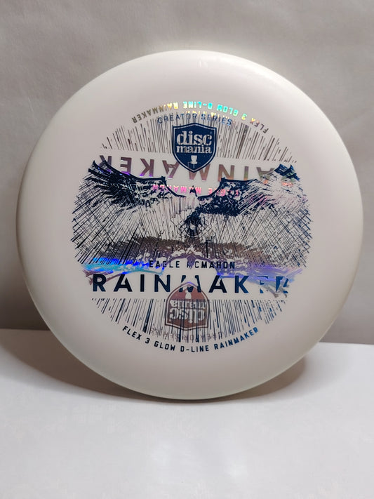 Discmania Flex 3 Glow D-Line Rainmaker – Misprint, Valkoinen, 176 g, Kunto: Käyttämätön