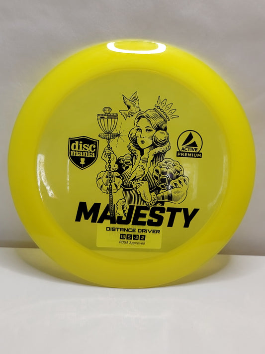 Discmania Active Premium Majesty – Keltainen, n. 173 g, Kunto: Käyttämätön