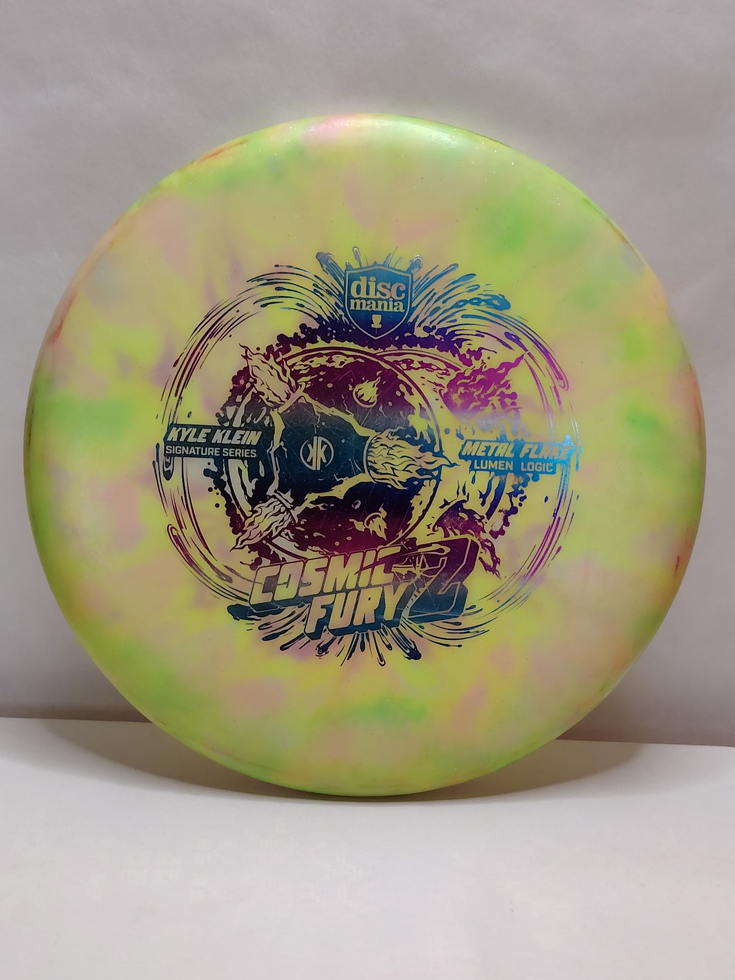 Discmania Metal Flake Lumen Logic – Cosmic Fury 2 – Kyle Klein Signature, 174 g, Kunto: B+