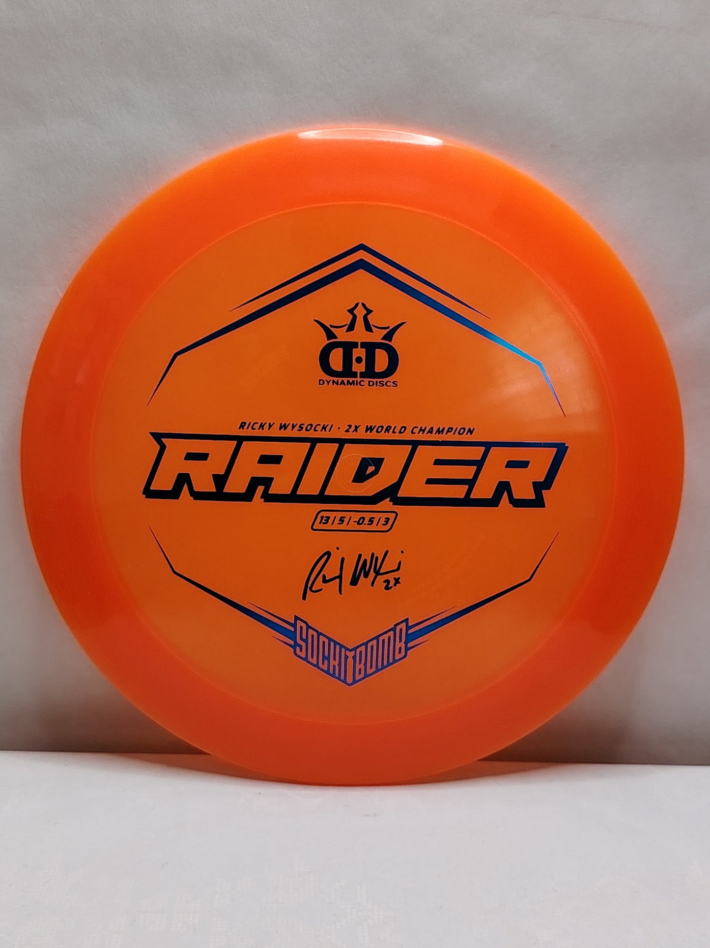Dynamic Discs Lucid-Ice Raider – Ricky Wysocki Sockibomb, Oranssi, 176 g, Kunto: Käyttämätön