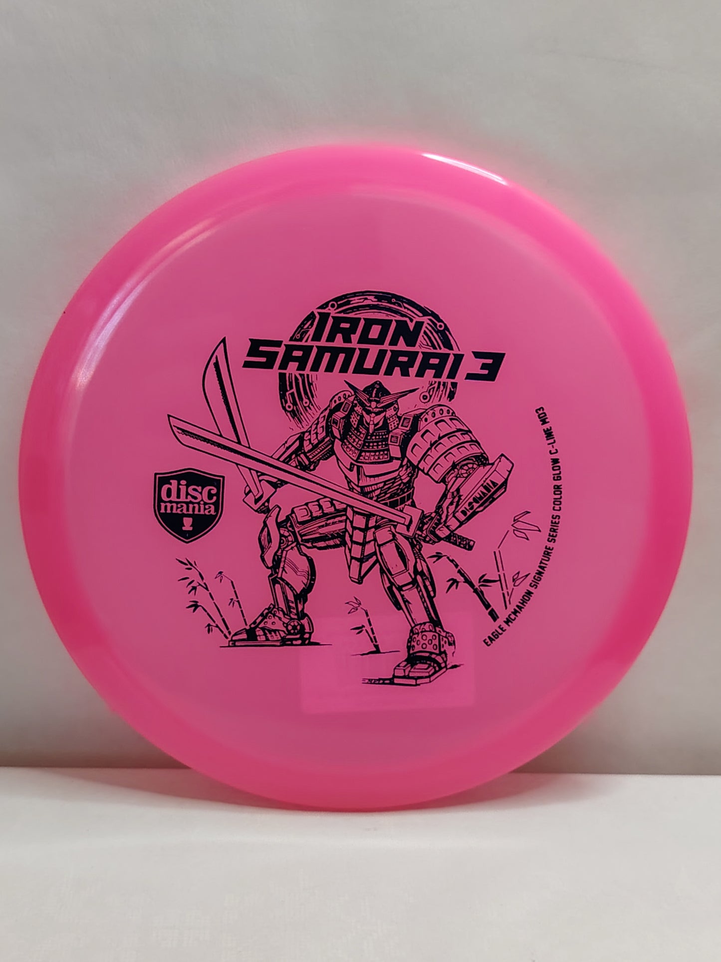 Discmania Iron Samurai 3 – Eagle McMahon Signature Series Color Glow C-Line MD3 – Pinkki, 180 g, Käyttämätön