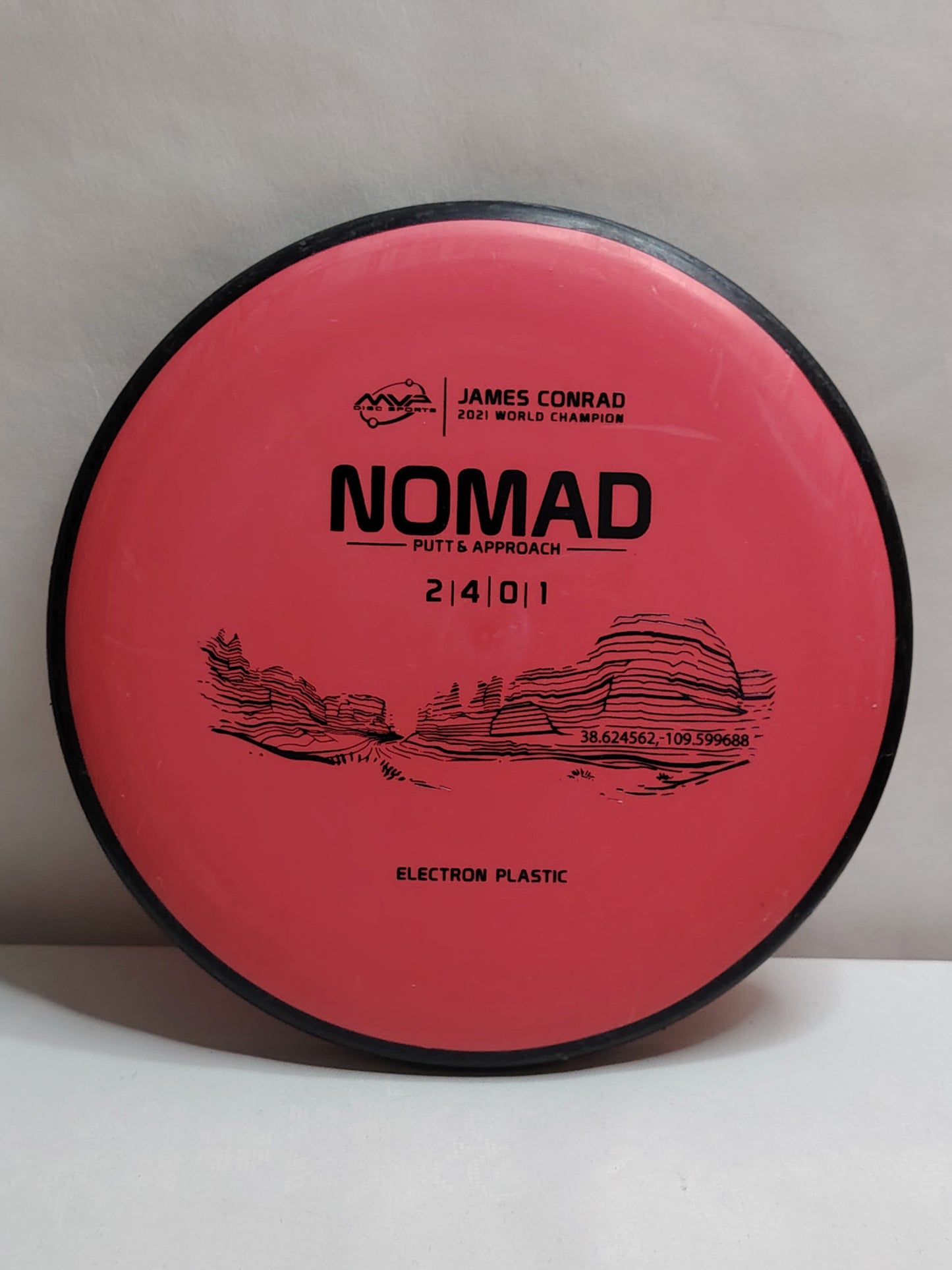 MVP Disc Sports Electron Nomad – James Conrad Signature Series – Punainen, noin 173 g, Kunto: B+