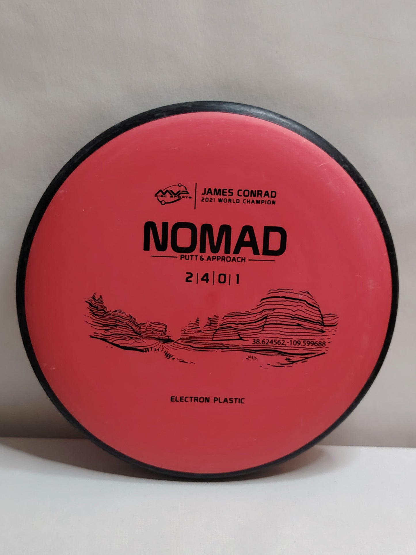 MVP Disc Sports Electron Nomad – James Conrad Signature Series – Punainen, noin 173 g, Kunto: B+