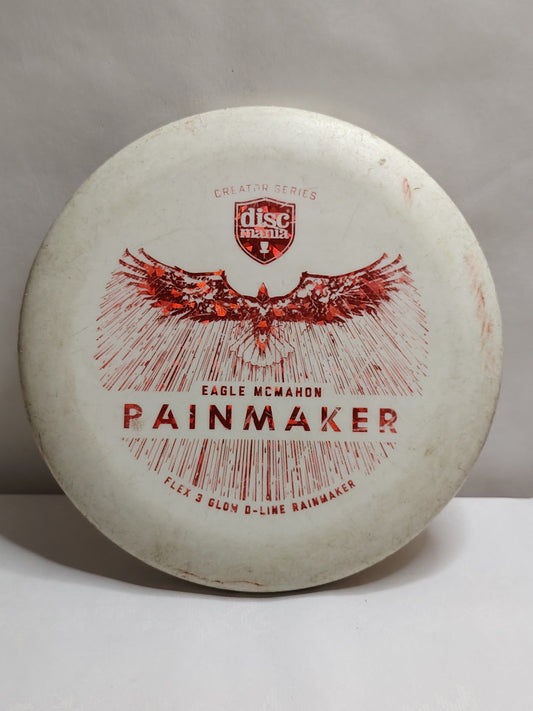 Discmania Flex 3 Glow D-Line Rainmaker 176g – Eagle McMahon Signature Series – Valkoinen, Kunto: B