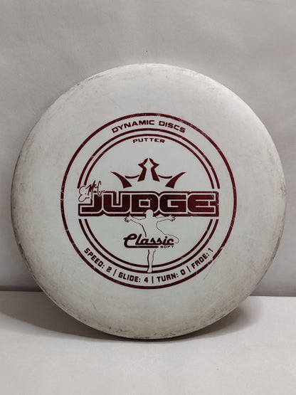 Dynamic Discs Classic Soft Judge – Valkoinen, 175 g, Kunto: B+