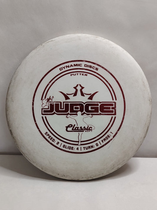 Dynamic Discs Classic Soft Judge – Valkoinen, 175 g, Kunto: B+