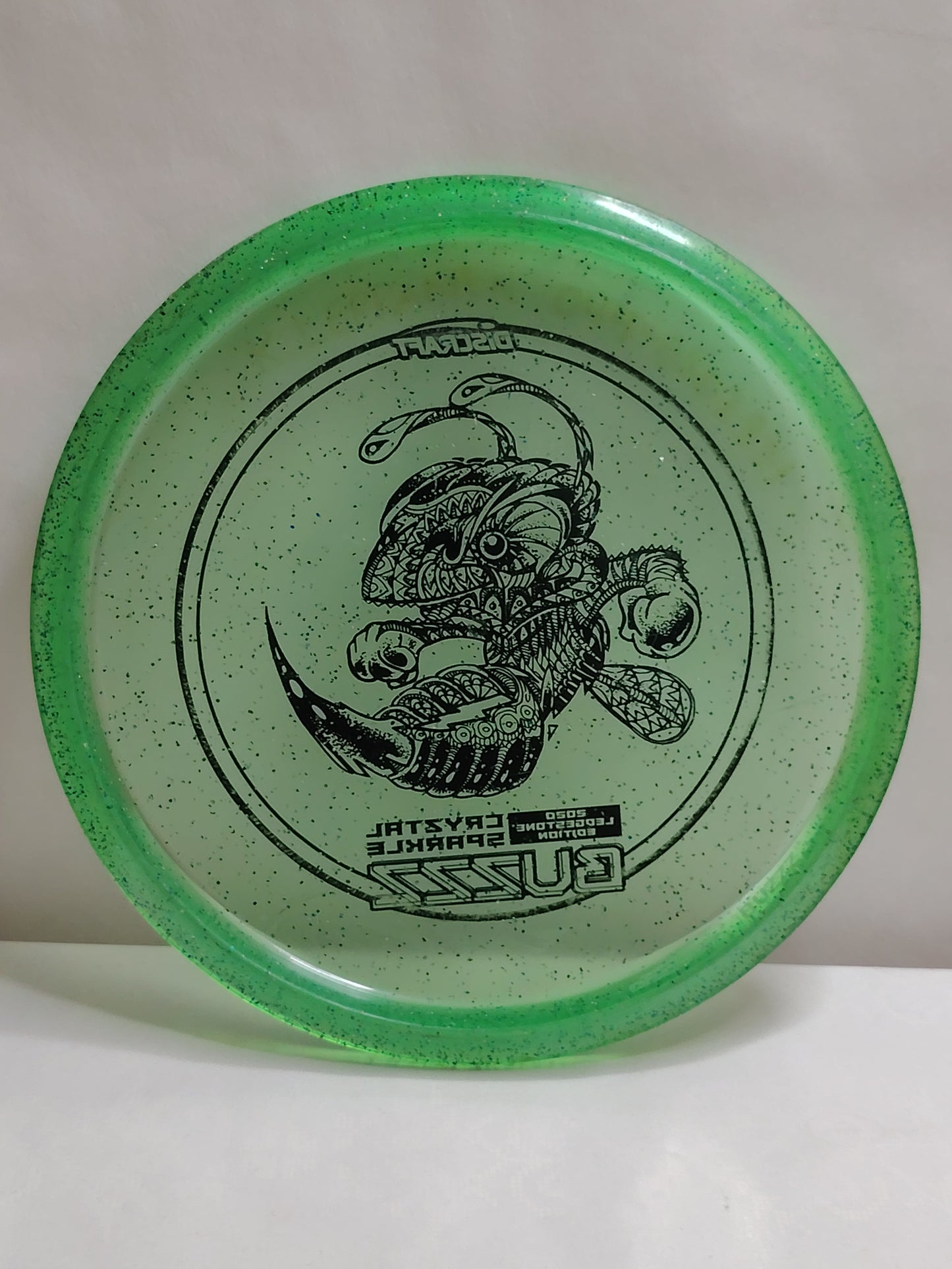 Discraft CryZtal Sparkle Buzzz – 2020 Ledgestone Edition – Vihreä, noin 177 g, Kunto: A-