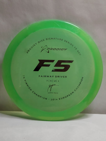 Prodigy F5 400 Plastic – Seppo Paju Signature – Green, 174g, Condition: B+
