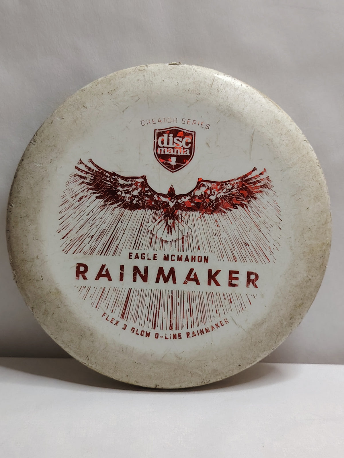 Discmania Flex 3 Glow D-Line Rainmaker – Valkoinen, 174 g, Kunto: C