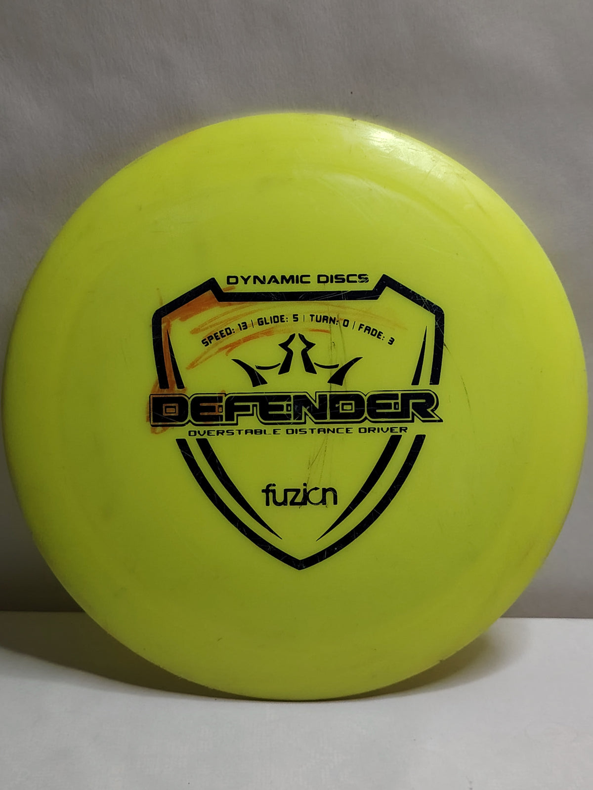Dynamic Discs Fuzion Defender – Yellow, 171 g, Condition: B